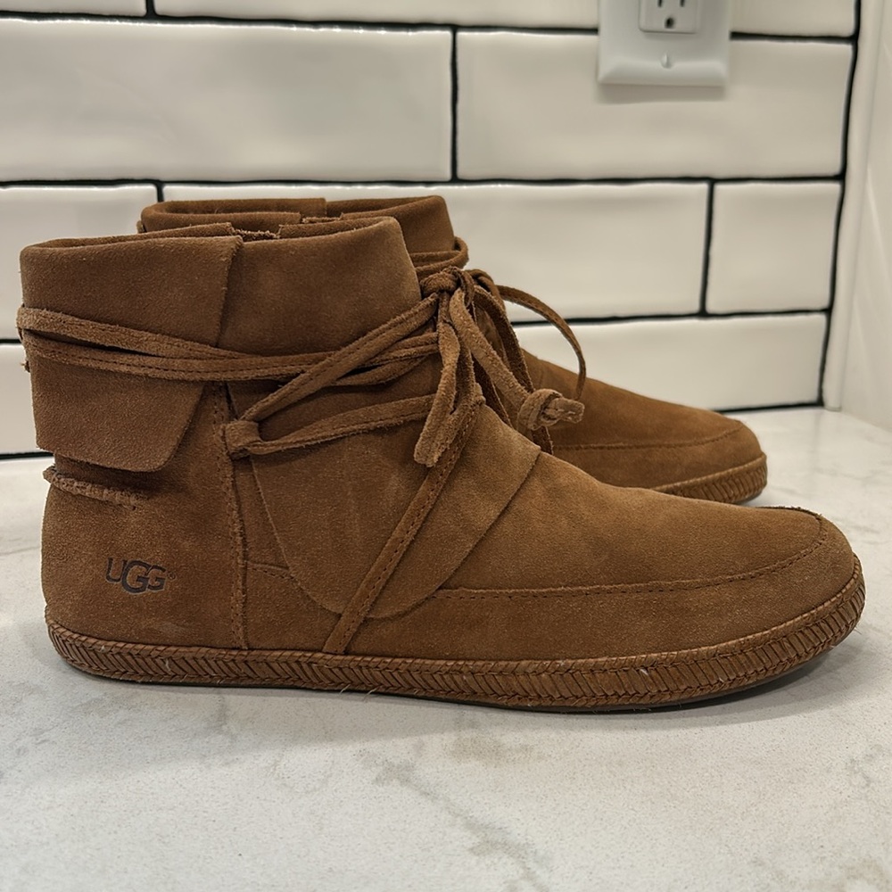 Ugg Women's Reid Suede Leather - Chestnut Boots - Picture 4 of 16